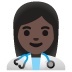 woman health worker, dark skin tone